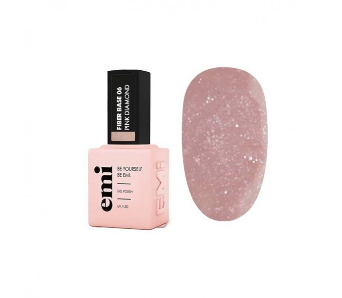 E.MiLac Fiber Base Gel Pink Diamond nr. 6 15ml