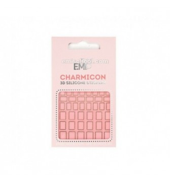 E.Mi Charmicon 3D Silikoniniai lipdukai Nr. 111 Squares Gold