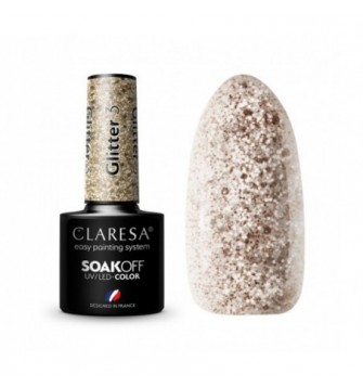 CLARESA Hibridinis nagų lakas GLITTER 3, 5g