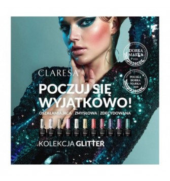 CLARESA Hibridinis nagų lakas GLITTER 3, 5g