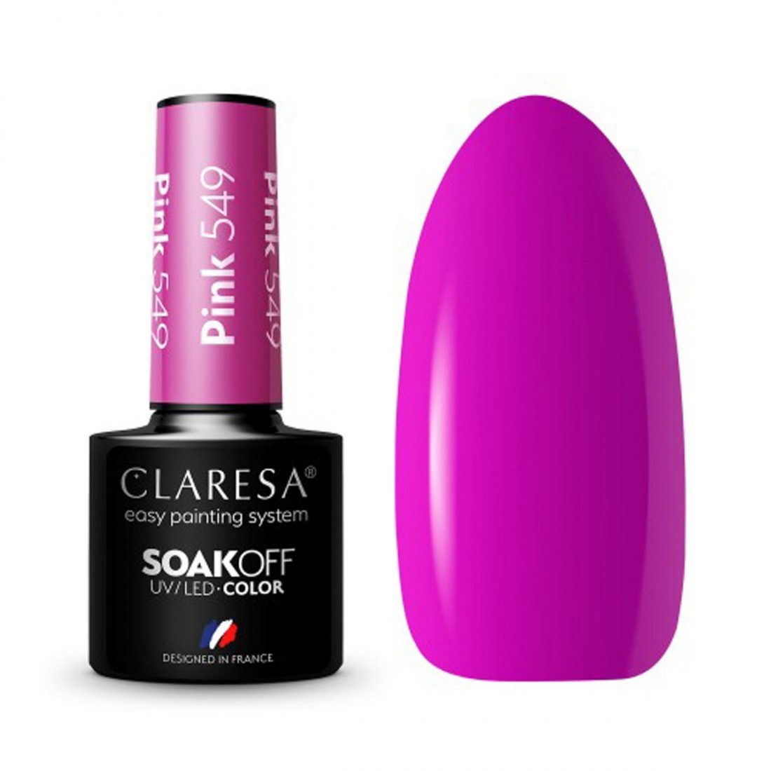 CLARESA Hibridinis nagų lakas PINK 549, 5g
