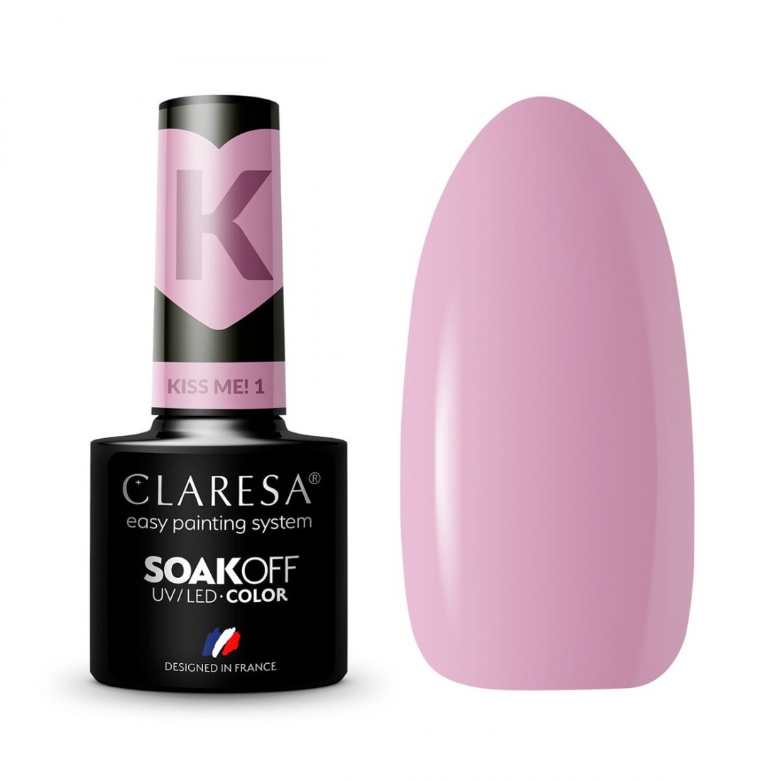 CLARESA Hibridinis nagų lakas Kiss Me! 1, 5g