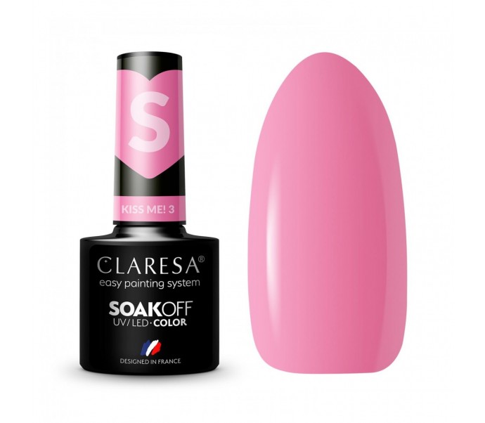 CLARESA Hibridinis nagų lakas Kiss Me! 3, 5g
