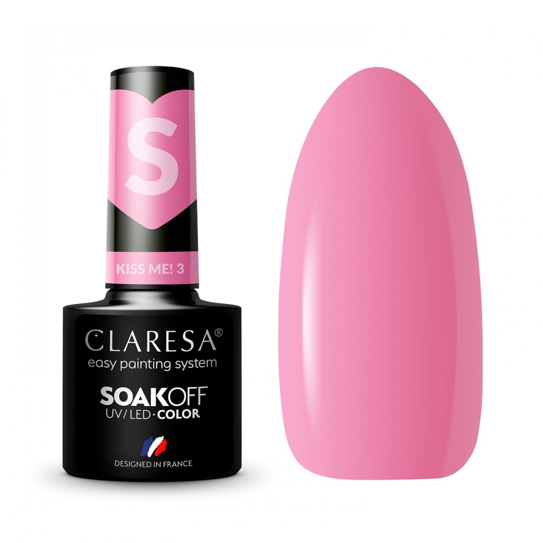 CLARESA Hibridinis nagų lakas Kiss Me! 3, 5g
