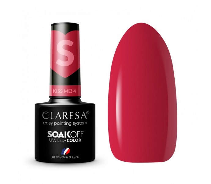 CLARESA Hibridinis nagų lakas Kiss Me! 4, 5g