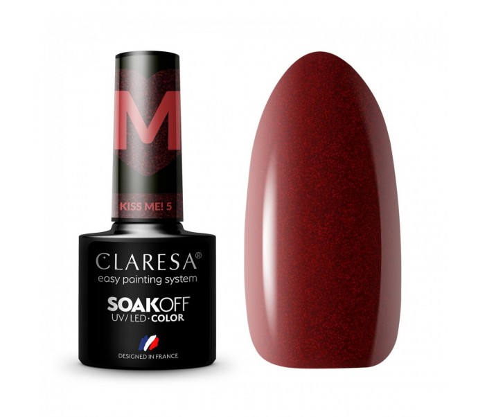 CLARESA Hibridinis nagų lakas Kiss Me! 5, 5g