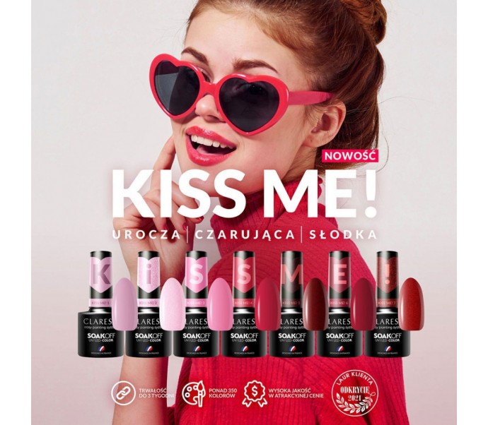 CLARESA Hibridinis nagų lakas Kiss Me! 6, 5g