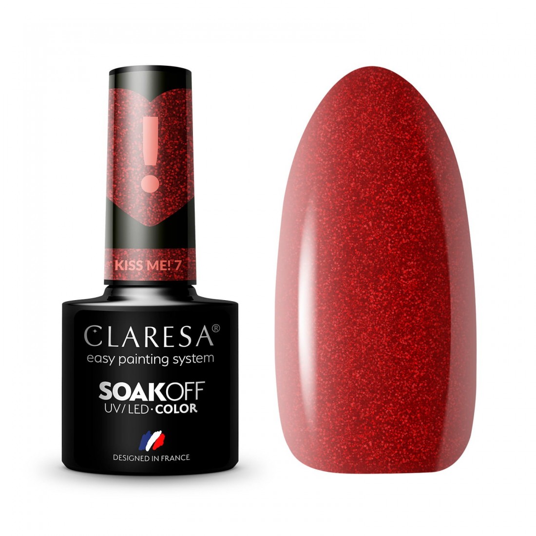 CLARESA Hibridinis nagų lakas Kiss Me! 7, 5g