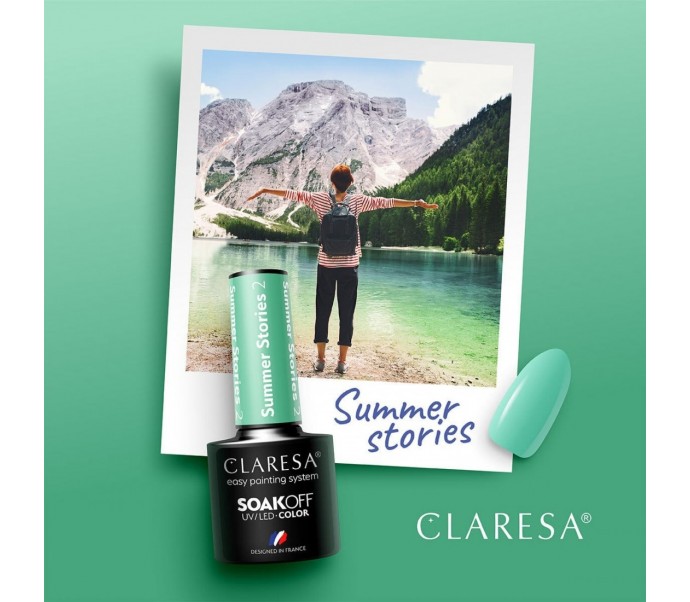 CLARESA Hibridinis nagų lakas SUMMER STORIES 2, 5g