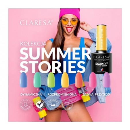 CLARESA Hibridinis nagų lakas SUMMER STORIES 2, 5g