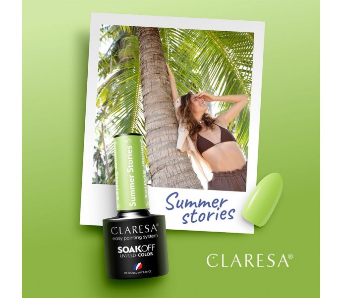 CLARESA Hibridinis nagų lakas SUMMER STORIES 3, 5g