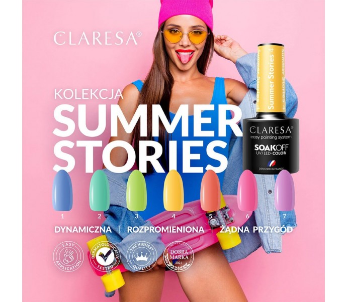 CLARESA lakier hybrydowy SUMMER STORIES 6 -5g