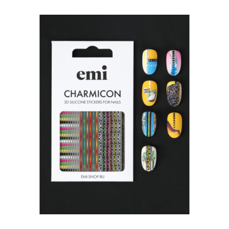 E.Mi Charmicon silikoniniai lipdukai 206 Colored Lines