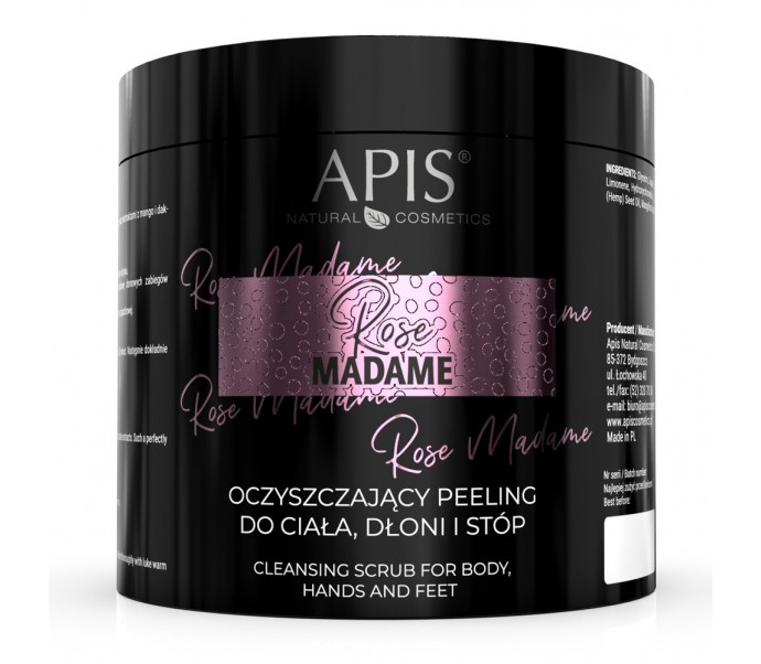 APIS Rose Madame, valomasis kūno ir pėdų šveitiklis 700 g