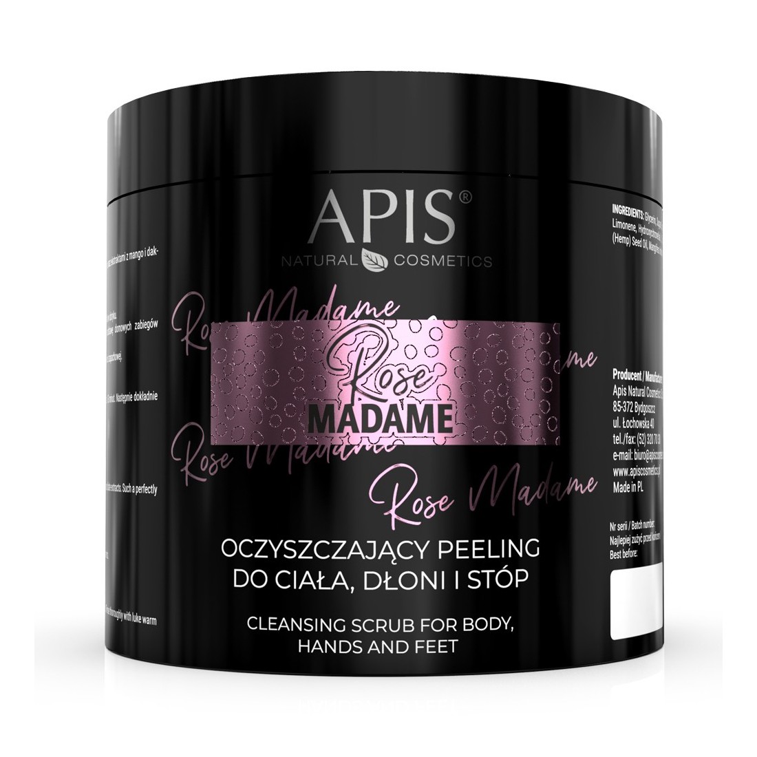APIS Rose Madame, valomasis kūno ir pėdų šveitiklis 700 g