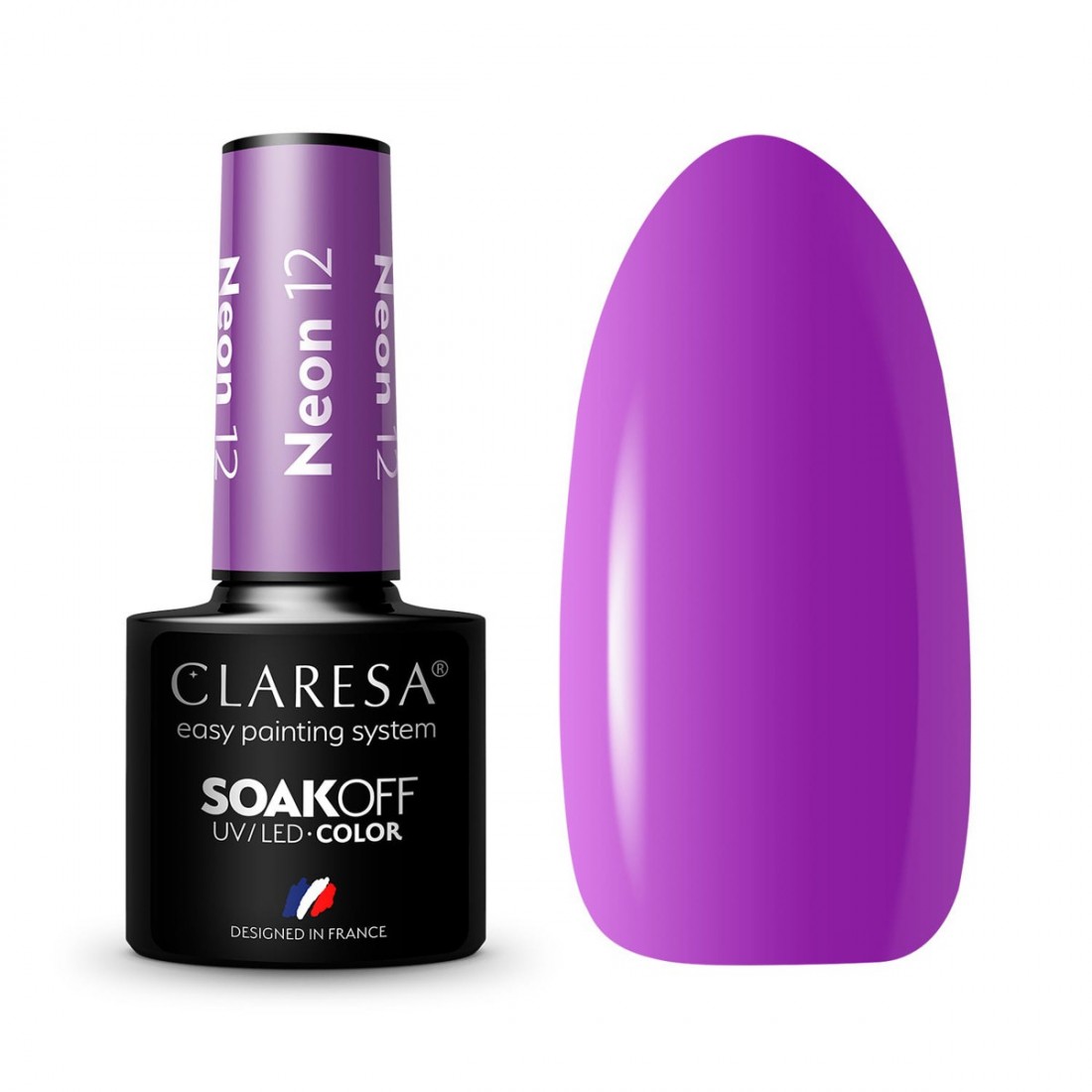 CLARESA Hibridinis nagų lakas NEON 12 , 5g