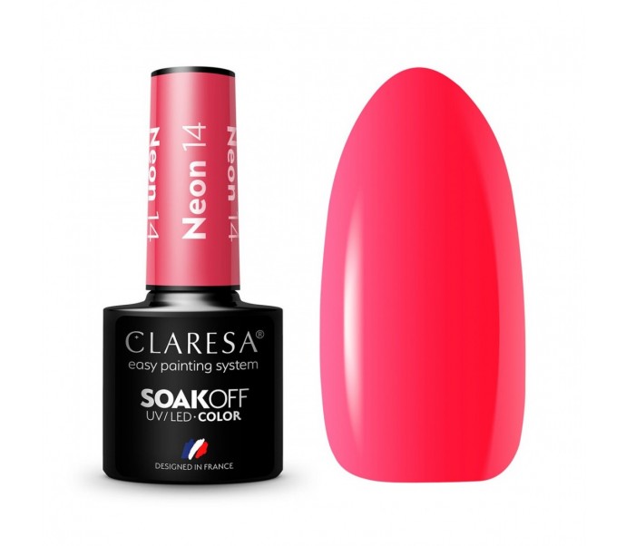 CLARESA Hibridinis nagų lakas NEON 14 , 5g